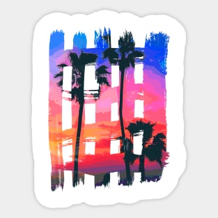 Tropical Brush Strokes Sticker